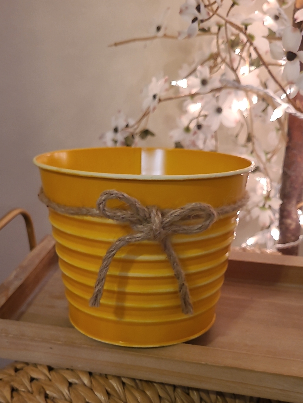 Metal Fall Decor Bucket